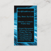 Mini Resume Card | Netzwerkkarte Blau Schwarz Telefonnummerkarte (Rückseite)