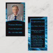 Mini Resume Card | Netzwerkkarte Blau Schwarz Telefonnummerkarte (Vorne/Hinten)