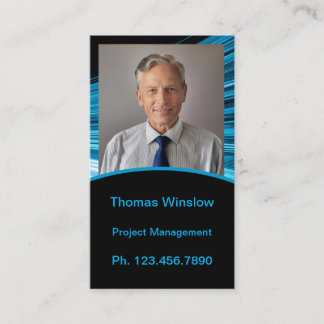 Mini Resume Card | Netzwerkkarte Blau Schwarz Telefonnummerkarte