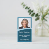 Mini Resume Card | Netzwerkkarte blau Visitenkarte (Stehend Vorderseite)