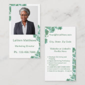 Mini Resume Card | Netzwerkkarte grün Telefonnummerkarte (Vorne/Hinten)