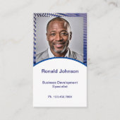 Mini Resume Card | Netzwerkkarte Navy Blue Visitenkarte (Vorderseite)