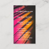 Mini Resume Card | Netzwerkkarte Rosa Orange Telefonnummerkarte (Rückseite)