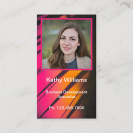 Mini Resume Card | Netzwerkkarte Rosa Orange Telefonnummerkarte