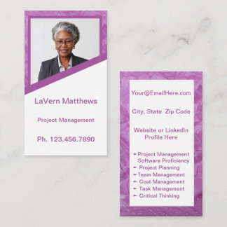 Mini Resume Card | Netzwerkkarte rosa Telefonnummerkarte