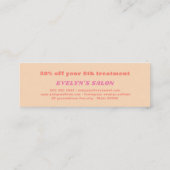 Mini Retro Pastellfarben Treuekarte Visitenkarte (Rückseite)