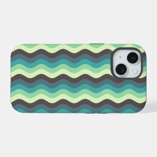 Mini Ripple Waves iPhone Case iPhone 15 Hülle (Rückseite (Horizontal))