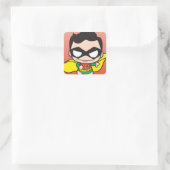 Mini Robin Quadratischer Aufkleber (Tasche)