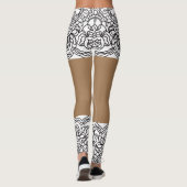 Mini-Rock-Spitzen Beige Leggings-XS-XL Leggings (Rückseite)