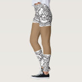 Mini-Rock-Spitzen Beige Leggings-XS-XL Leggings (Links)