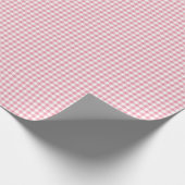 Mini rosa Gingham-Karo Geschenkpapier (Ecke)