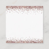 MINI Rose Gold Glitzer Hochzeitsempfehlung Details Begleitkarte (Rückseite)