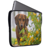 Mini rote Dackel-Laptop-Tasche Laptopschutzhülle (Vorne Rechts)