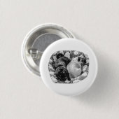 Mini Ruhig, ruhende Hunde Button (Vorne & Hinten)