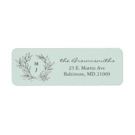 Mini Rustic Monogram Rücksendeadresse