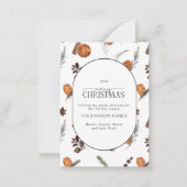 Mini Rustic Orange Arch Frohe Weihnachtsschrift Mitteilungskarte (Vorderseite)