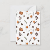 Mini Rustic Orange Foto Wreath Frohe Weihnachten Mitteilungskarte (Rückseite)