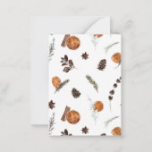 Mini Rustic Orange Frohe Weihnachtsschrift Foto Mitteilungskarte (Rückseite)