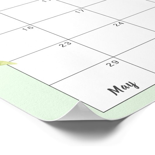 Mini Safari niedlicher Dschungel Baby Dusche Kalen Poster (Ecke)