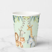 Mini Safari Tiere geschlechtsneutrale Babydusche Pappbecher (Rechts)