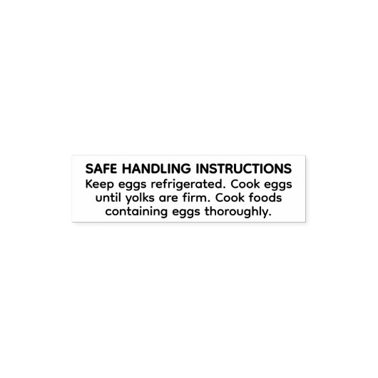 Mini Safe Handling Instruction Egg Permastempel (Design)