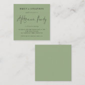 MINI Sage Green Wedding Afternoon Party Einladung (Vorne/Hinten)