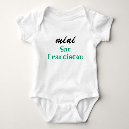 Mini San Franciscan, Babygeschenk, Mädchen, Junge, Baby Strampler (Vorderseite)
