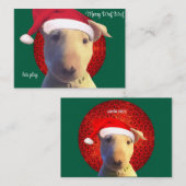 mini santa wuf wuf mitteilungskarte (Vorne/Hinten)