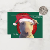 mini santa wuf wuf mitteilungskarte (Vorderseite/Rückseite Beispiel)