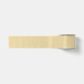 Mini-Scharfe-Senfgelb-Gingham-Karomuster Satinband (Vorderseite)