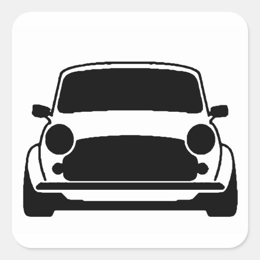 Mini Schlicht und einfach Quadratischer Aufkleber (Vorderseite)