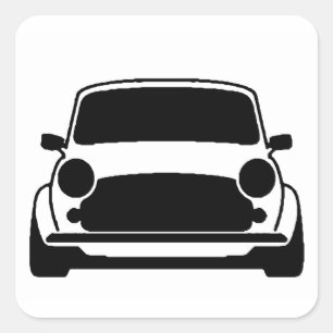 Mini schlichtes und einfach quadratischer aufkleber