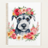 Mini-Schnauzer-Blumen Planer (Vorderseite)