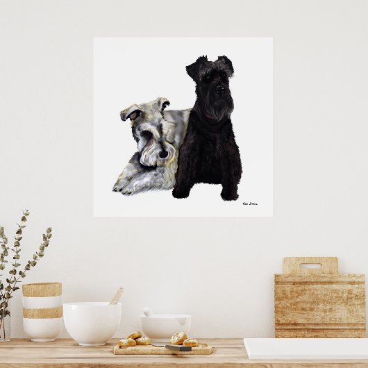 Mini Schnauzer Buddies Poster (Küche)