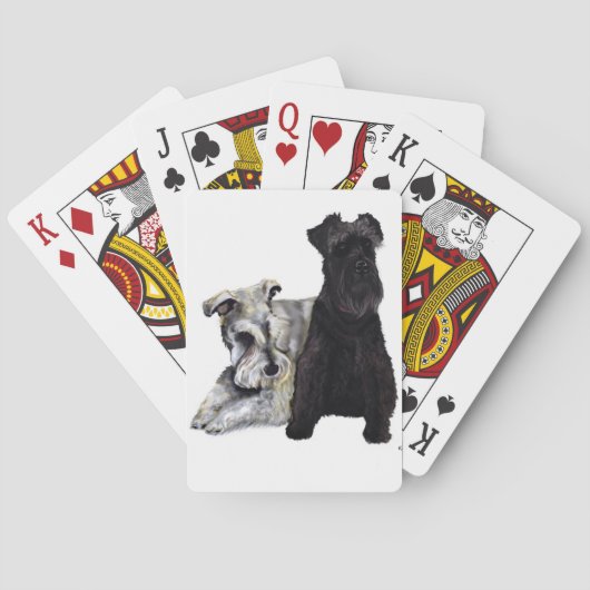Mini Schnauzer Cards Spielkarten (Rückseite)