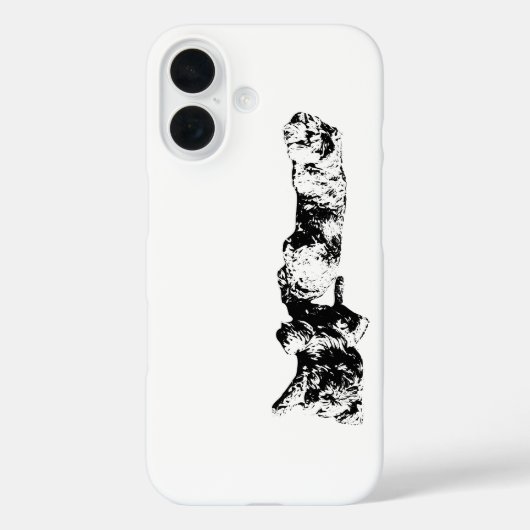 Mini Schnauzer Duo – Monochrome Art Phone Case (Rückseite)