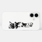 Mini Schnauzer Duo – Monochrome Art Phone Case (Rückseite (Horizontal))