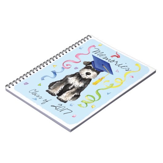 Mini Schnauzer Graduate Notizblock (Linke Seite)