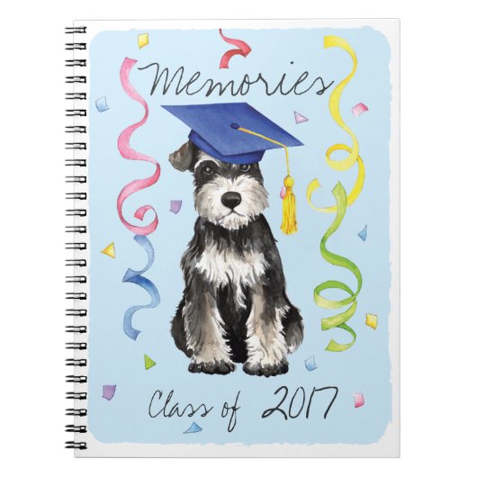 Mini Schnauzer Graduate Notizblock (Vorderseite)