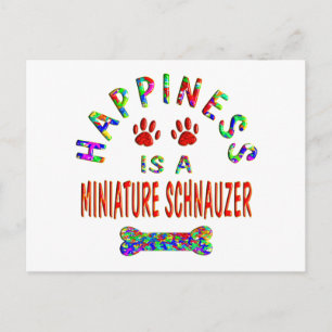 Mini Schnauzer Happiness Postkarte