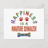 Mini Schnauzer Happiness Postkarte (Vorderseite)