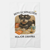 Mini-Schnauzer-Hunde Liebhaber  Geschirrtuch (Vertikal)