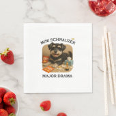 Mini-Schnauzer-Hunde Liebhaber Serviette (Beispiel)