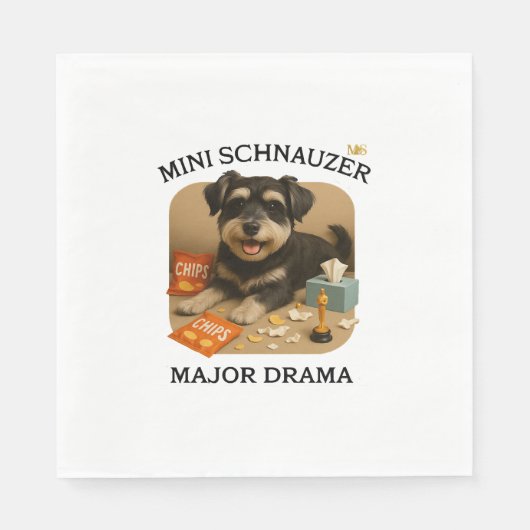 Mini-Schnauzer-Hunde Liebhaber Serviette (Vorderseite)