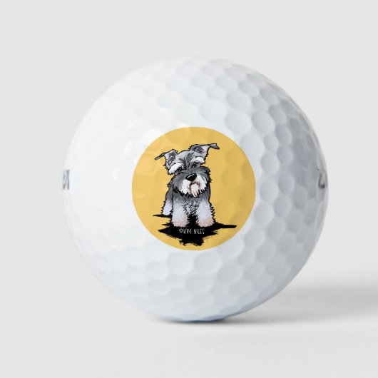 Mini Schnauzer KiniArt Golfball (Vorderseite)