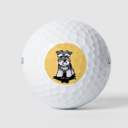 Mini Schnauzer KiniArt Golfball (Vorderseite)
