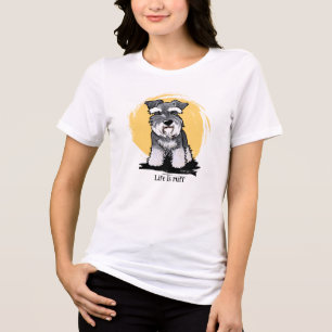 Mini Schnauzer KiniArt Tri-Blend Shirt