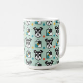 Mini-Schnauzer-Kunst Kaffeetasse (VorderseiteRechts)