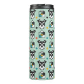 Mini-Schnauzer-Kunst Thermosbecher (Rückseite)