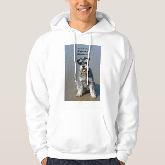 Mini-Schnauzer-Liebe w pic Hoodie (Vorderseite)